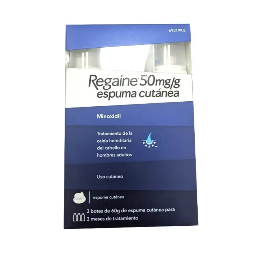 REGAINE 50mg/g Espuma Cutánea Anticaída 3x60g