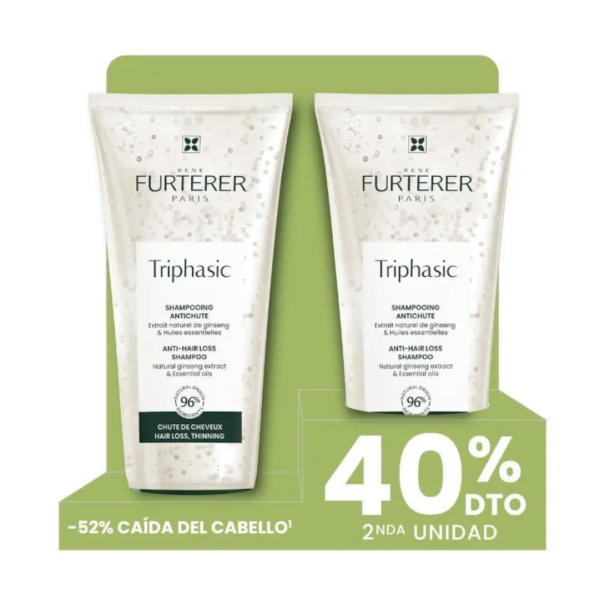 René Furterer Champú Anticaída Triphasic 2ª ud 40% dto 2x200 ml