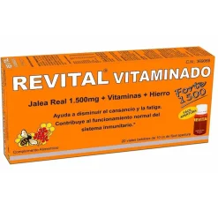 REVITAL Vitaminado Forte 1500 Jalea Real + Vitaminas + Hierro 20 Viales