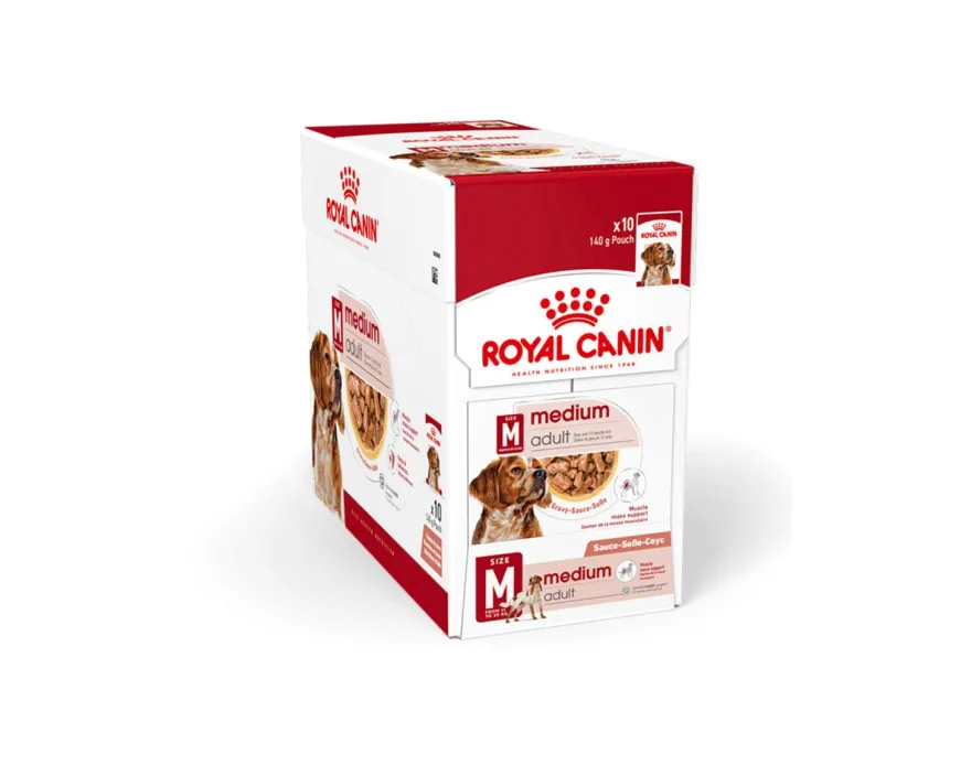 Royal Canin Medium Adult Comida Húmeda para Perros 10 sobres de 140g