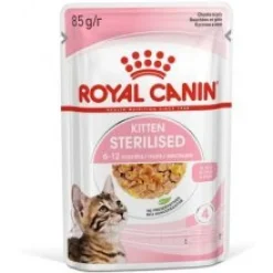 Royal Feline Kitten Sterilised Pouch Gelatina Caja 12X85Gr