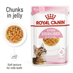 Royal Feline Kitten Sterilised Pouch Gelatina Caja 12X85Gr