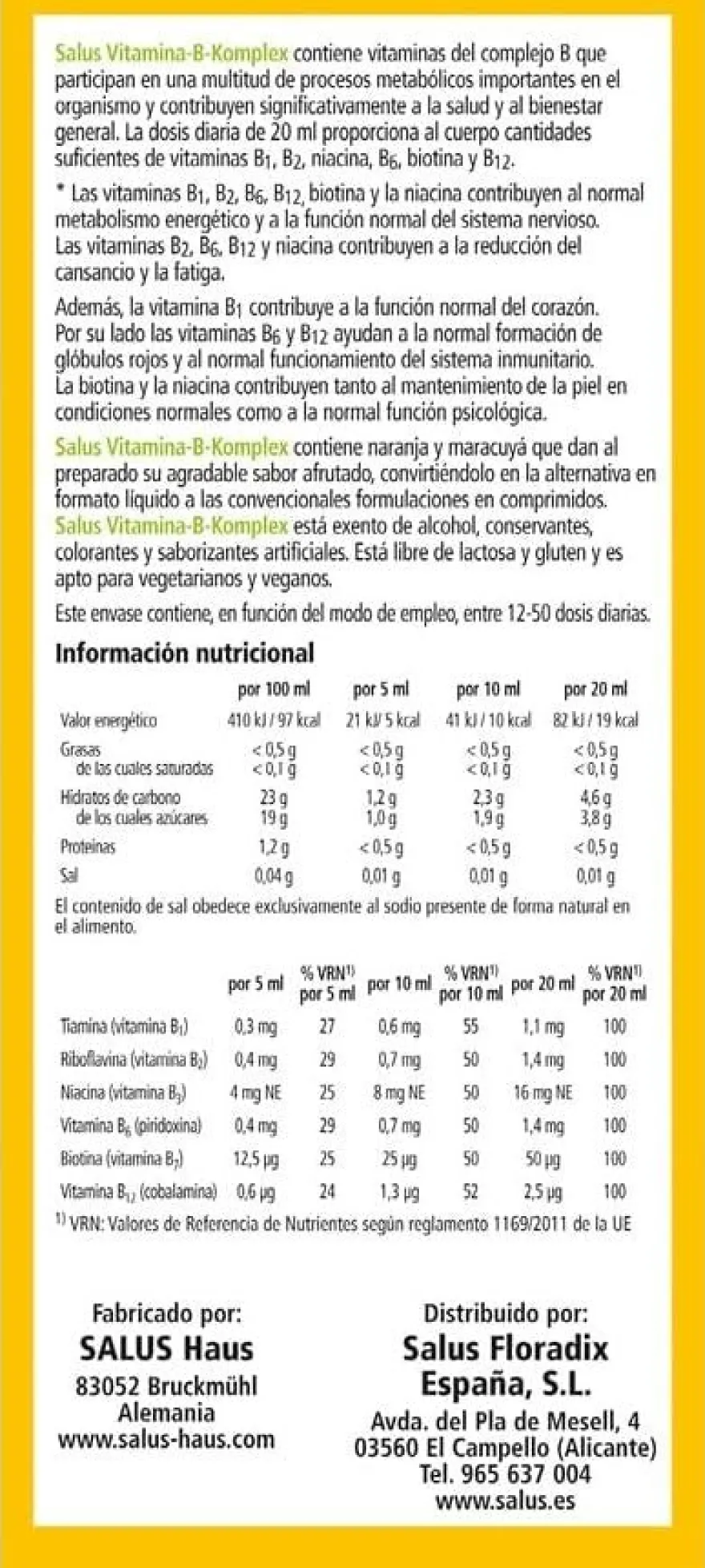 Salus Vitamina B Komplex 250 ml