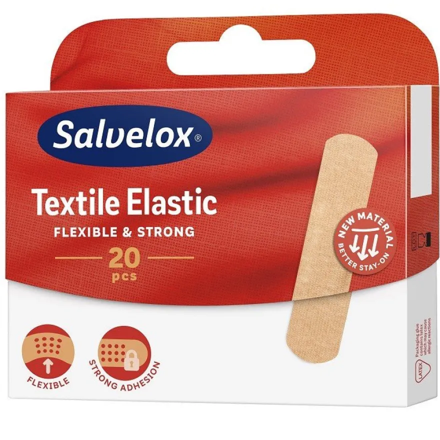 SALVELOX Textil Elástico 20 Apósitos de Tela Flexible