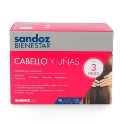 SANDOZ Bienestar Cabello y Uñas 90 Cápsulas