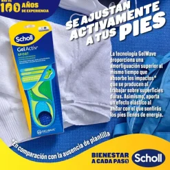 SCHOLL Plantilla Gel Activ Sport Hombre Talla 40 - 46.5