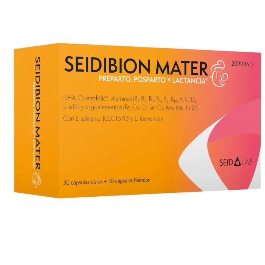 SEIDIBION MATER Preparto Postparto y Lactancia 30 Comprimidos + 30 caps