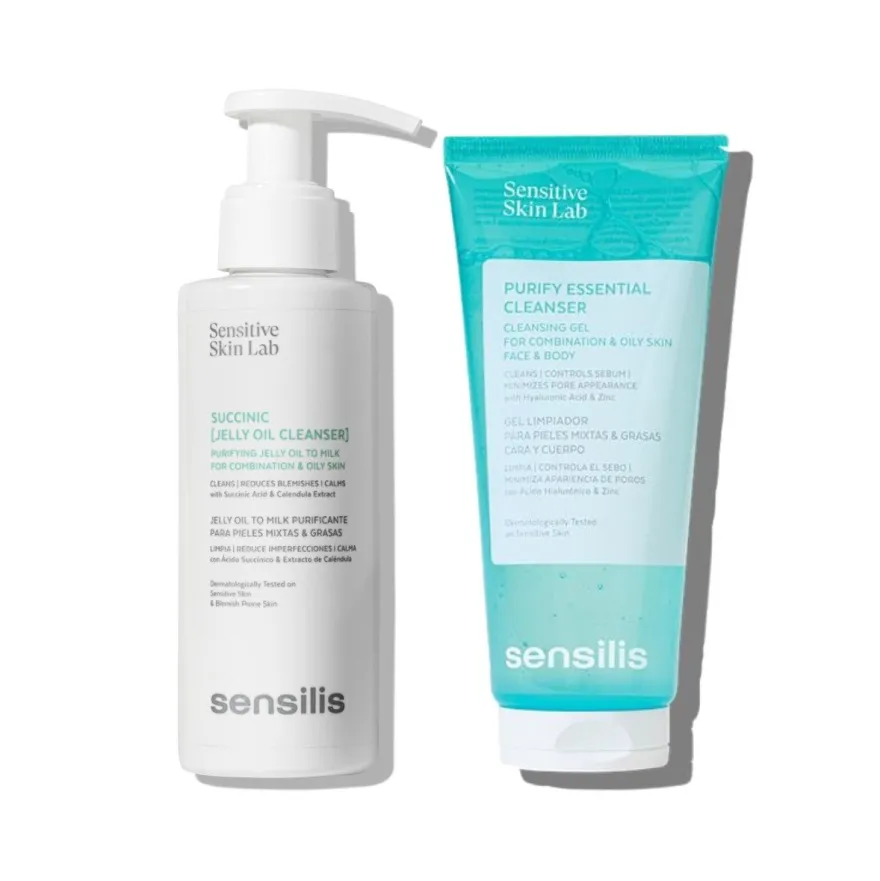 Sensilis Doble Limpieza Succinic 150ml + Purify Gel 200ml Pack