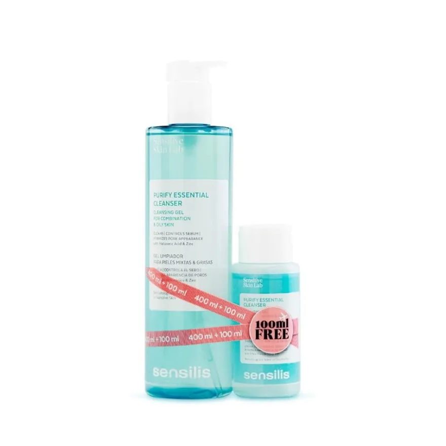Sensilis Pack Purify Essential Cleanser 400 ml + 100 ml