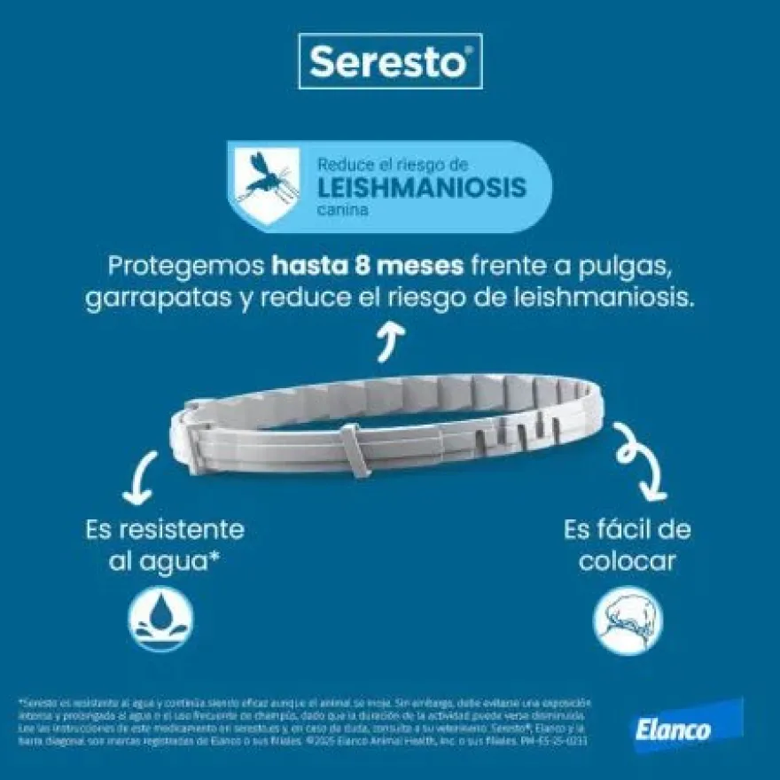 Seresto Collar Perros + 8 Kg 70cm Lata