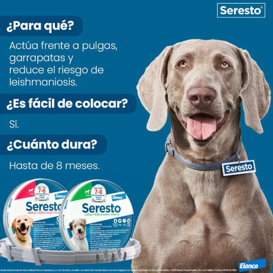 Seresto Perro Pequeño -8 Kg Clinico 12 Uds