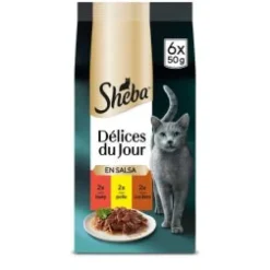 Sheba Delices Du Jour Aves Alimento Húmedo para Gatos 12 paquetes de 6 sobres de 50g