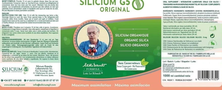 Silicium España Silicium G5 Original 1 Litro Mineral
