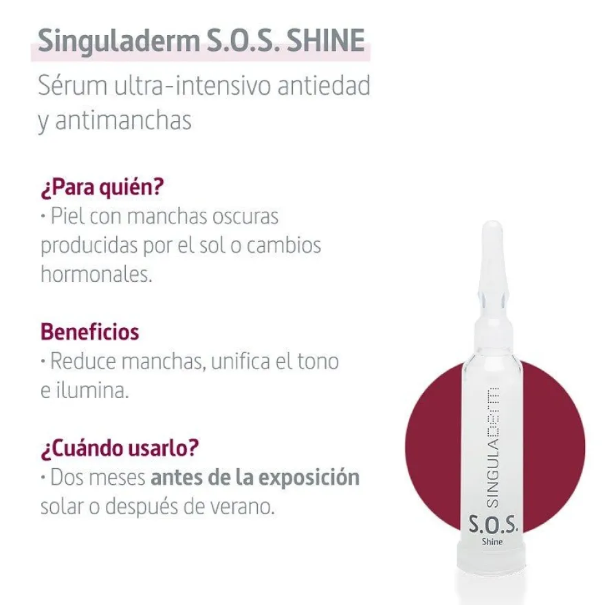 SINGULADERM S.O.S. Shine Sérum Iluminador 4 Viales
