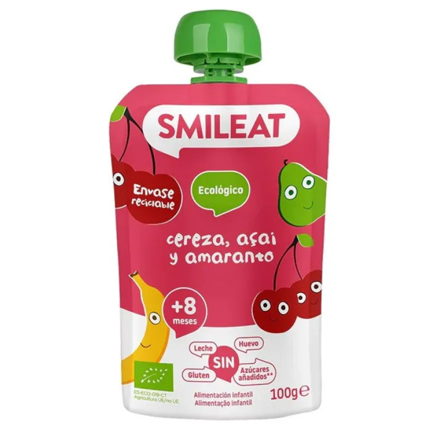 Smileat Pouch Cereza Açai Amaranto 100Gr