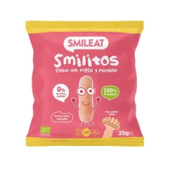 SMILEAT Smilitos de Fresa y Plátano Ecológicos 25 gr