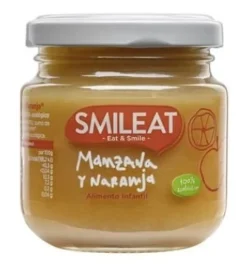 SMILEAT Tarrito Ecológico de Manzana, Naranja y Zanahoria 130g