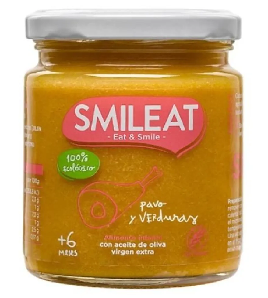 SMILEAT Tarrito Ecológico de Pavo con Verduras 230g