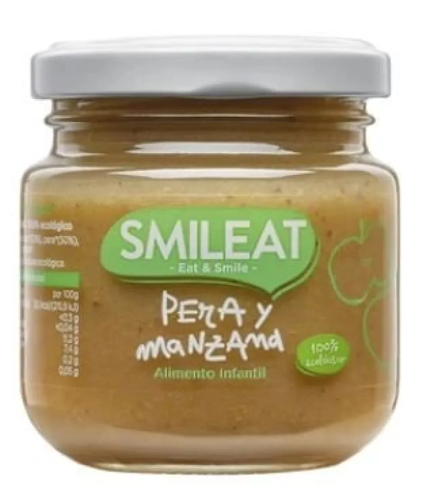 SMILEAT Tarrito Ecológico de Pera y Manzana 130g