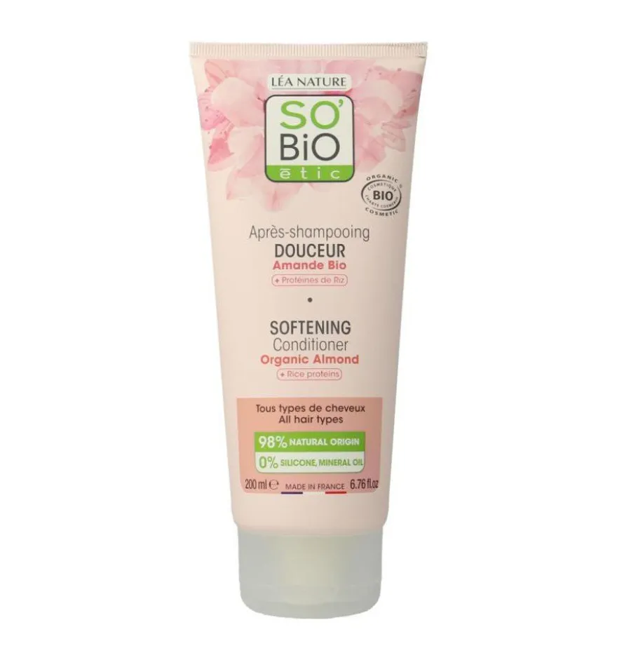 SO'BiO Acondicionador Suave Leche de Almendras Crema 200ml