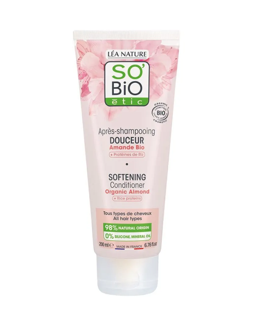 SO'BiO Acondicionador Suave Leche de Almendras Crema 200ml