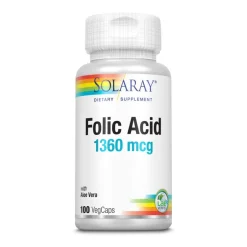 Solaray Acido Fólico 800 mcg 100 Cápsulas