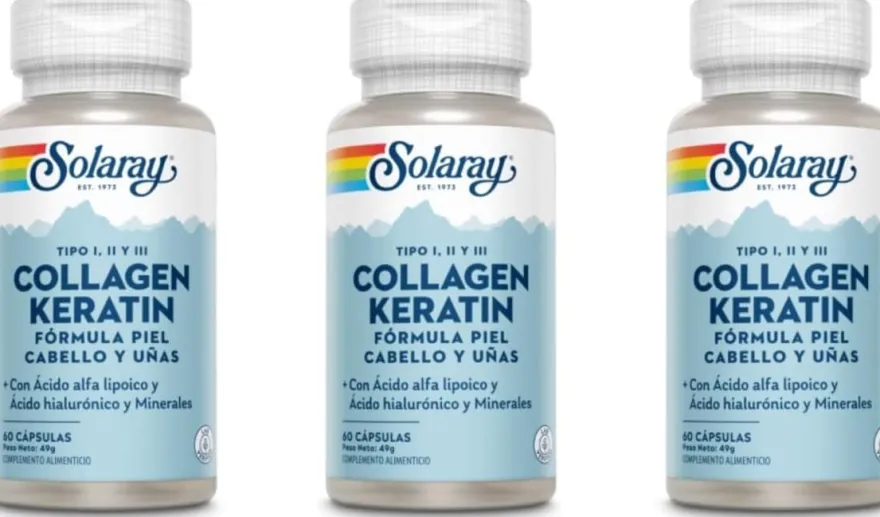 Solaray Collagen Keratin 60 Cápsulas