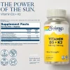 Solaray Vitamina D3 + K2 120 Cápsulas