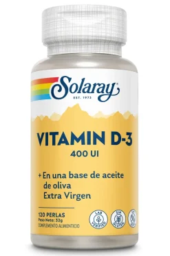Solaray Vitamina D3 400 Ui 120 Perlas