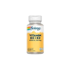 Solaray Vitamin D3 + K2 60 Cápsulas
