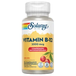 Solaray Vit B12 2000 Mcg 90 Comprimidos Bucodispersables