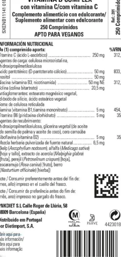 Solgar B-Complex con Vitamina C 250 Comprimidos