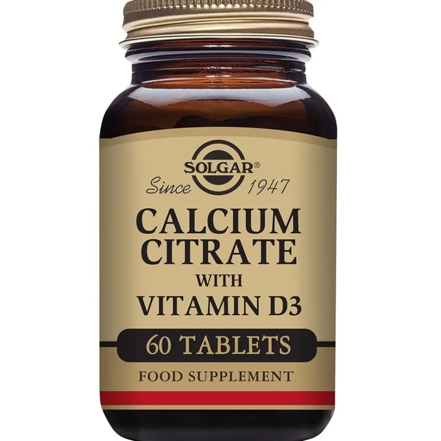 Solgar Citrato de Calcio con Vitamina D3 60 Comprimidos
