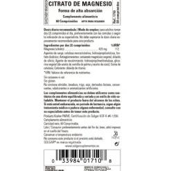 SOLGAR Citrato de Magnesio 60 Comprimidos