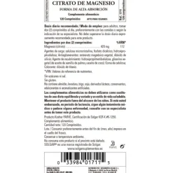 SOLGAR Citrato de Magnesio 120 Comprimidos