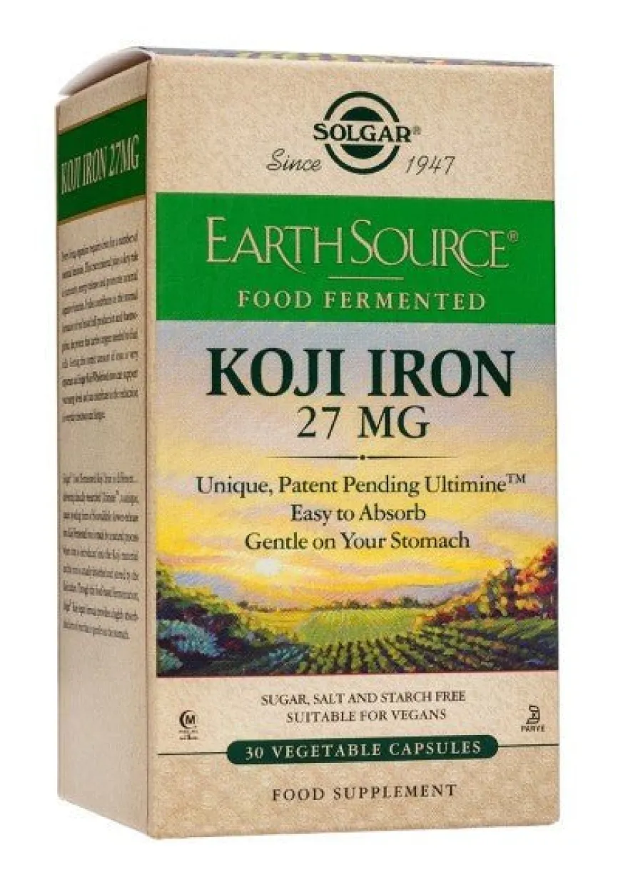 SOLGAR Earth Source Koji Iron 30 cápsulas