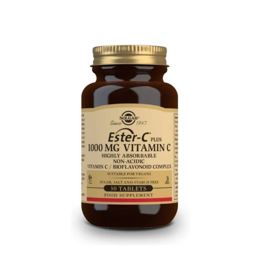 SOLGAR Ester-C Plus 1000mg Vitamina C 30 Comprimidos