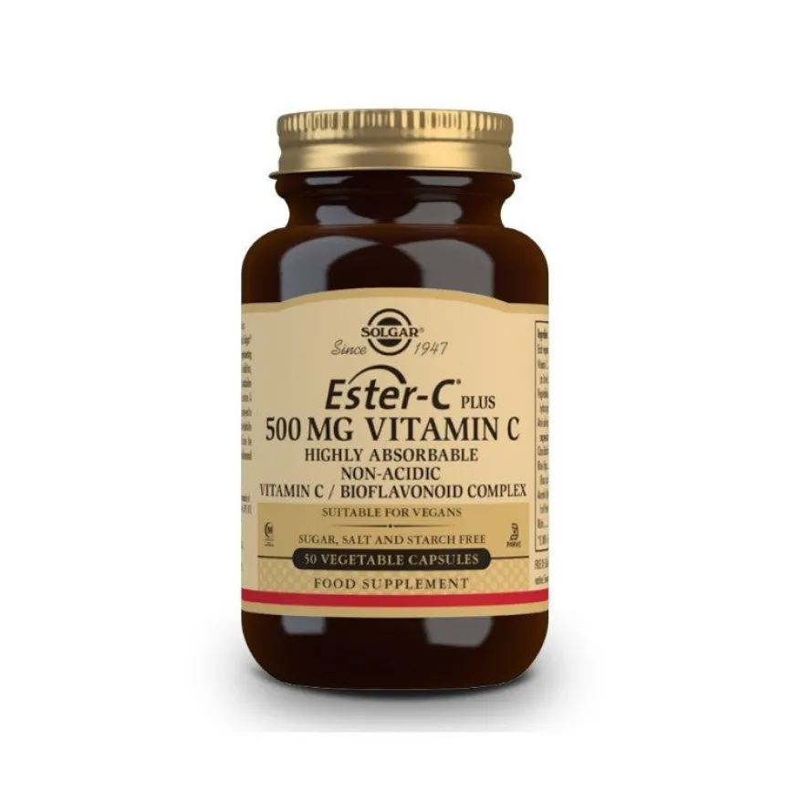 SOLGAR Ester-C Plus 500mg Vitamina C 50 Cápsulas Vegetales