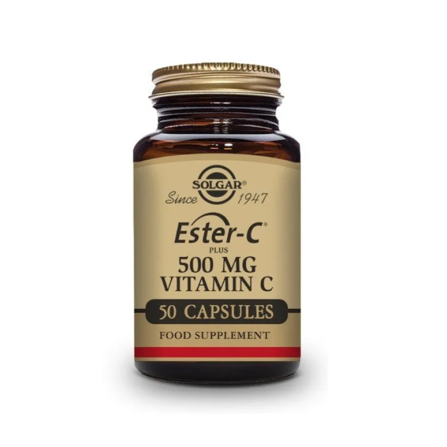 SOLGAR Ester-C Plus 500mg Vitamina C 50 Cápsulas Vegetales