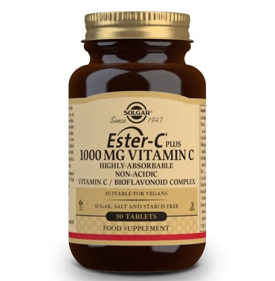 SOLGAR Ester-C Plus 1000mg Vitamina C 90 Comprimidos