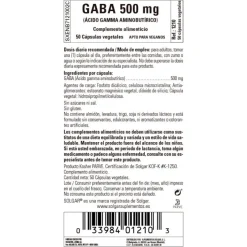 SOLGAR Gaba 500 mg 50 cápsulas