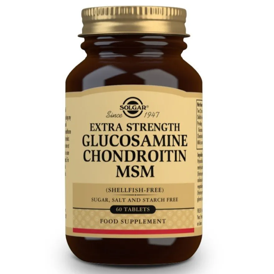 SOLGAR Glucosamina Condroitina MSM Concentrado 60 Comprimidos