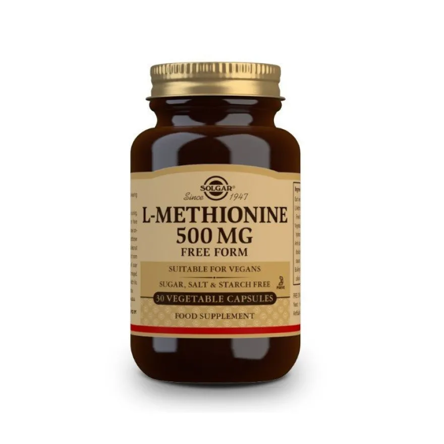 SOLGAR L-Metionina 500mg (30 Cápsulas Vegetales)