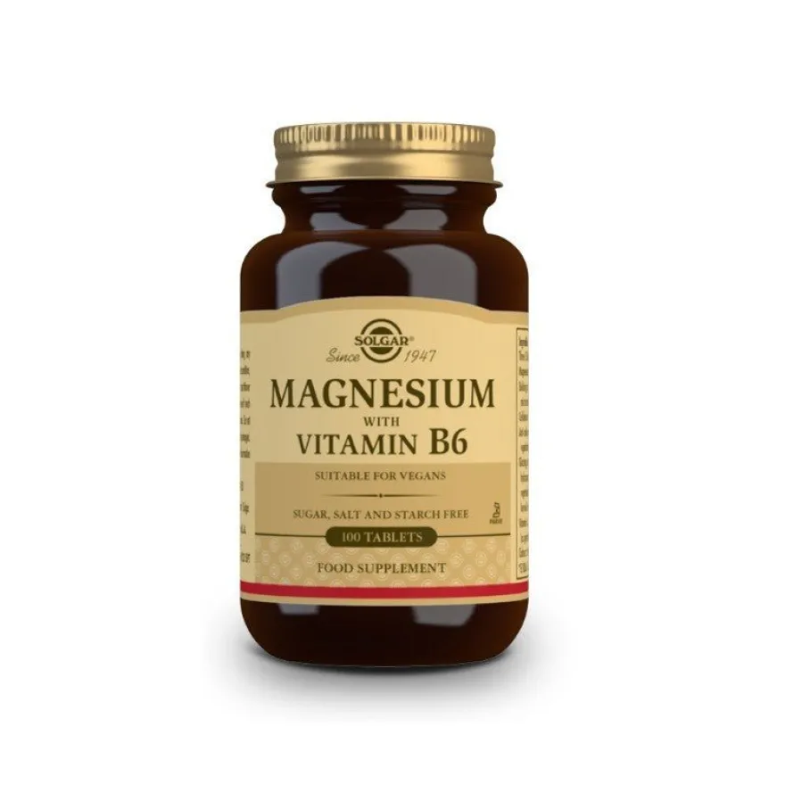 SOLGAR Magnesio + Vitamina B6 (100 Comprimidos)