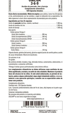 SOLGAR Omega 3-6-9 (120) Cápsulas Blandas
