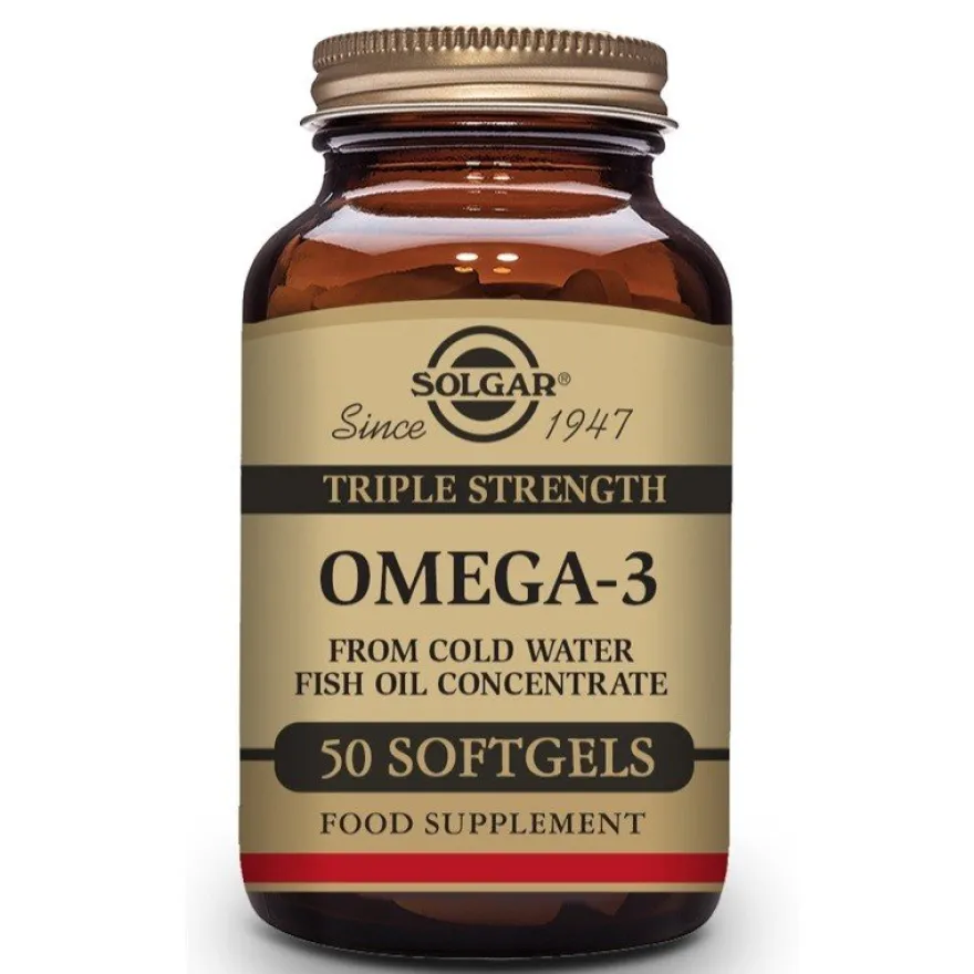 SOLGAR Omega-3 Triple Concentración 50 Cápsulas Blandas