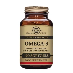 SOLGAR Omega-3 Triple Concentración 100 Cápsulas Blandas