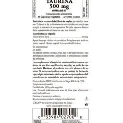SOLGAR Taurina 500mg (50 Cápsulas vegetales)