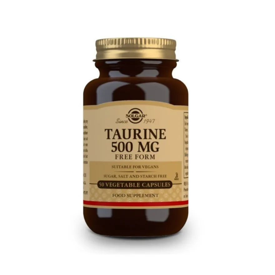 SOLGAR Taurina 500mg (50 Cápsulas vegetales)