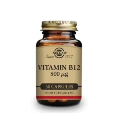 SOLGAR Vitamina B12 500μg (Cianocobalamina) 50 cápsulas vegetales